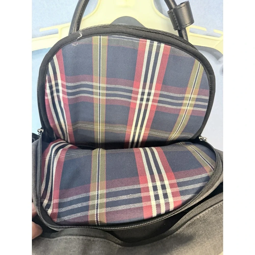 Brooks Brothers BB18821 Grant Dual-Handle Backpack -Charcoal Grey & Black-New